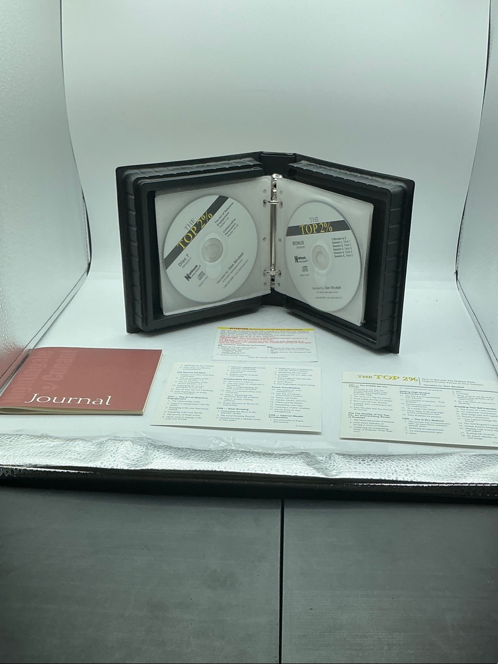 Black CD/DVD Binder with Protective Sleeves - Compact Media Organizer